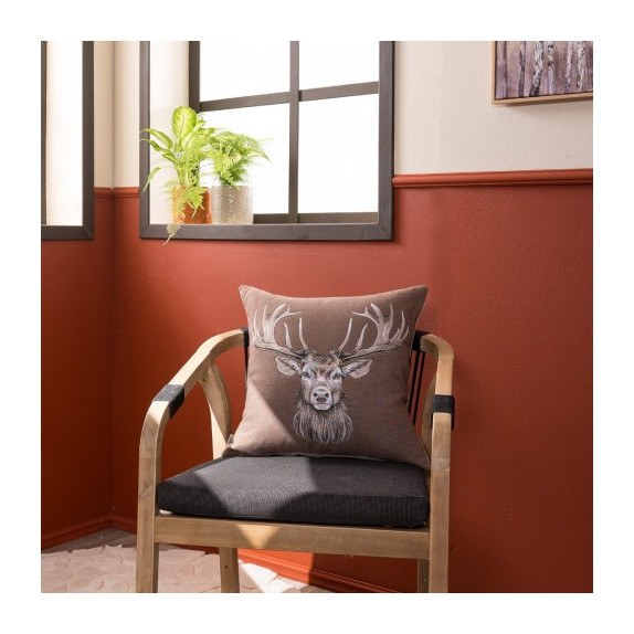 Μαξιλαροθήκη Teoran Reindeer 03 - 48 x 48 cm με γέμιση