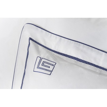 Σετ Παπλωματοθήκη King Size 3 Τεμαχίων Guy Laroche Elite White/Marine 250x240