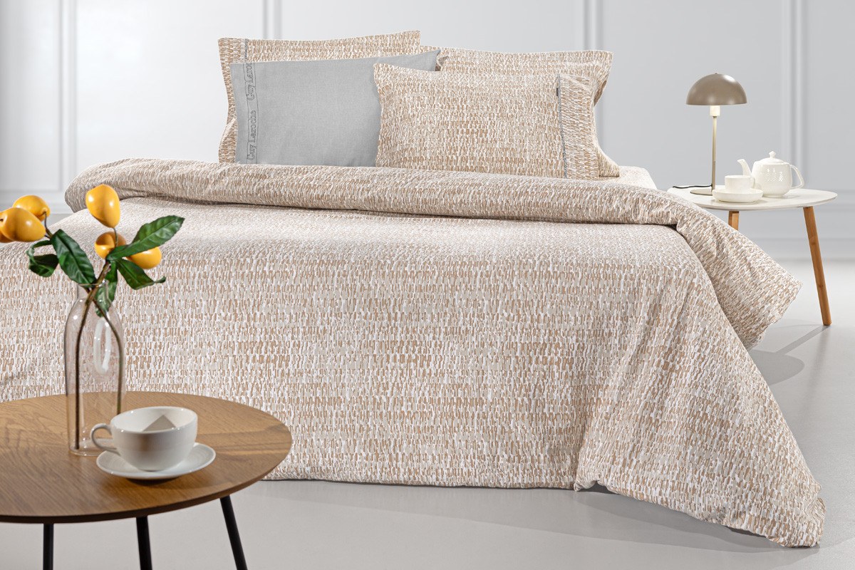 Σετ Σεντόνια Φανελένια Μονά 3 Τεμαχίων Guy Laroche Beaver Almond 170x265