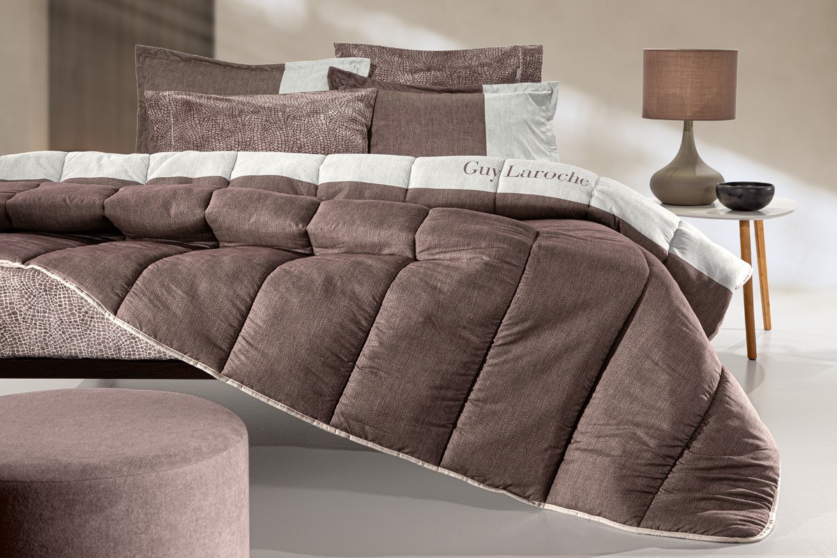 Παπλωματοθήκη Υπέρδιπλη Guy Laroche Safari Choco 225x24