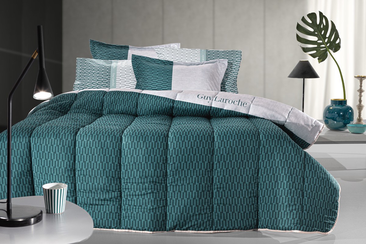 Guy Laroche - ΣΗΜΑΝΤΙΚΟ: Σε περίπτωση διαφοράς τιμής από το κατάστημα ισχύει παντα και μόνο η τιμή του καταστήματος Παπλωματοθήκη Υπέρδιπλη Guy Laroche Status Petrol 225x2