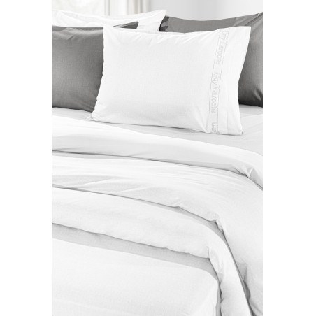 Σεντόνι King Size με Λάστιχο Guy Laroche Color Plus White 180x200+42