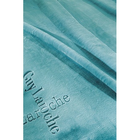 Κουβέρτα Βελουτέ Μονή Guy Laroche Logo Petrol 160x220
