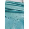 Κουβέρτα Βελουτέ Υπέρδιπλη Guy Laroche Logo Petrol 220x240