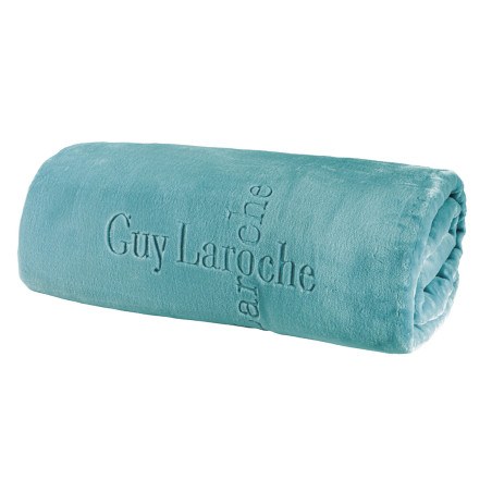 Κουβέρτα Βελουτέ Υπέρδιπλη Guy Laroche Logo Petrol 220x240