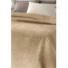 Κουβέρτα Βελουτέ Υπέρδιπλη Guy Laroche Logo Almond 220x240