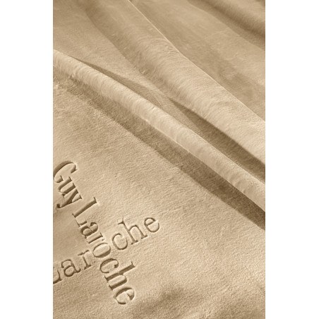 Κουβέρτα Βελουτέ Υπέρδιπλη Guy Laroche Logo Almond 220x240