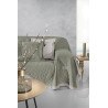 Σετ Ριχτάρι Τριθέσιου και Μαξιλαροθήκη Διακόσμησης Guy Laroche Avalon Cement 170x300
