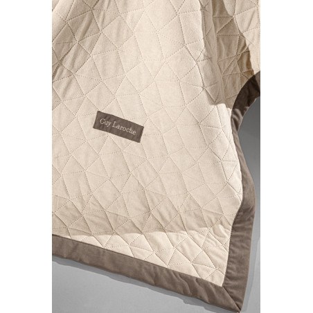 Σετ Ριχτάρι Τριθέσιου και Μαξιλαροθήκη Διακόσμησης Guy Laroche Avalon Cream 170x300