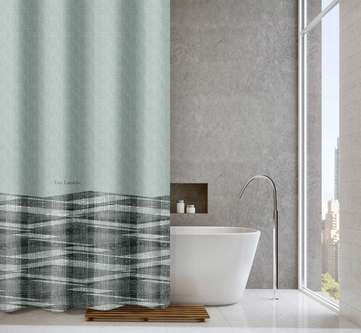 Κουρτίνα Μπάνιου Guy Laroche Active Mint 240x185