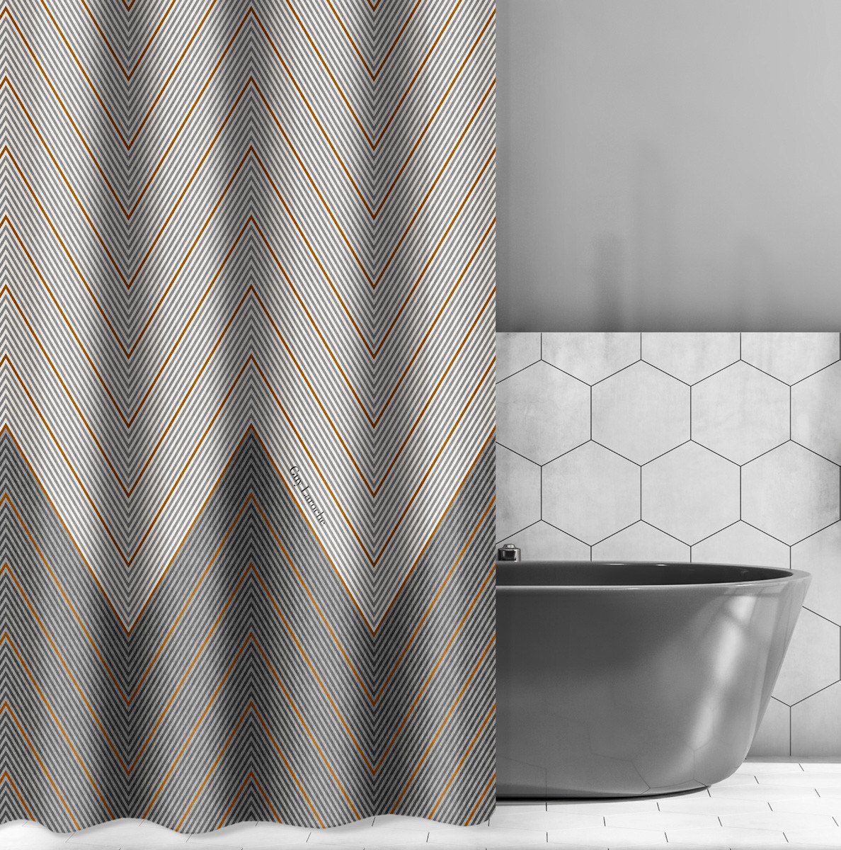 Κουρτίνα Μπάνιου Guy Laroche Canyon Anthracite 240x185