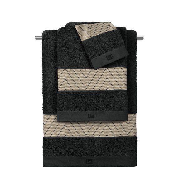 Σετ Πετσέτες 3 Τεμαχίων Guy Laroche Canyon Natural-Black...