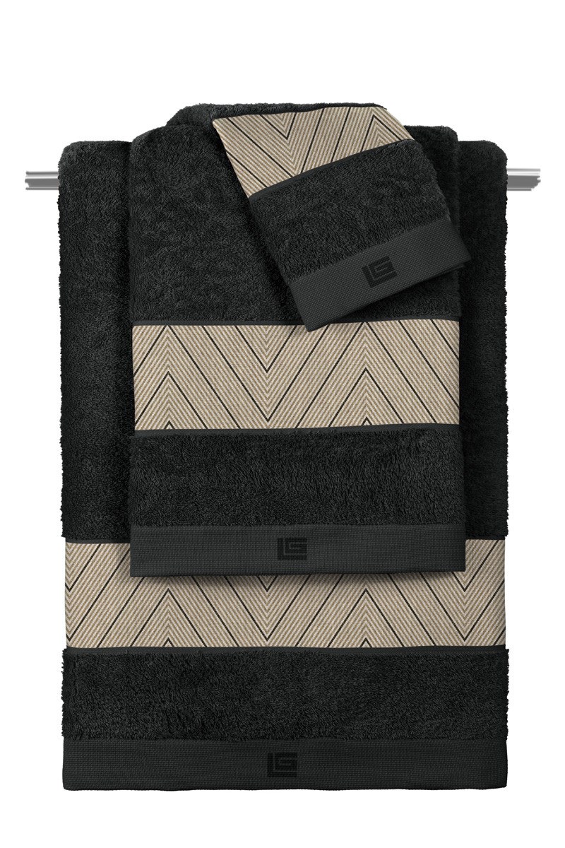 Σετ Πετσέτες 3 Τεμαχίων Guy Laroche Canyon Natural-Blac