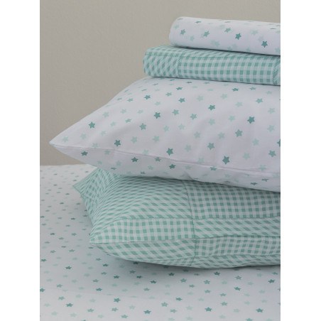 Σεντόνι Μονό με Λάστιχο Palamaiki BB100 Μπλε 110x200+35