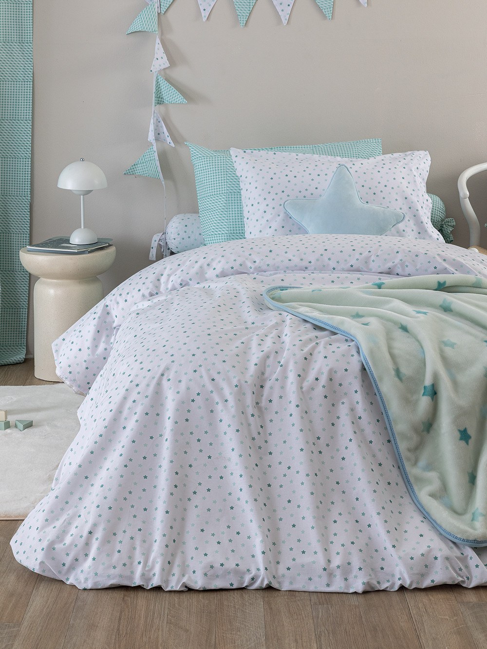 Palamaiki Σεντόνι Μονό με Λάστιχο Palamaiki BB101 Μπλε 110x200+35