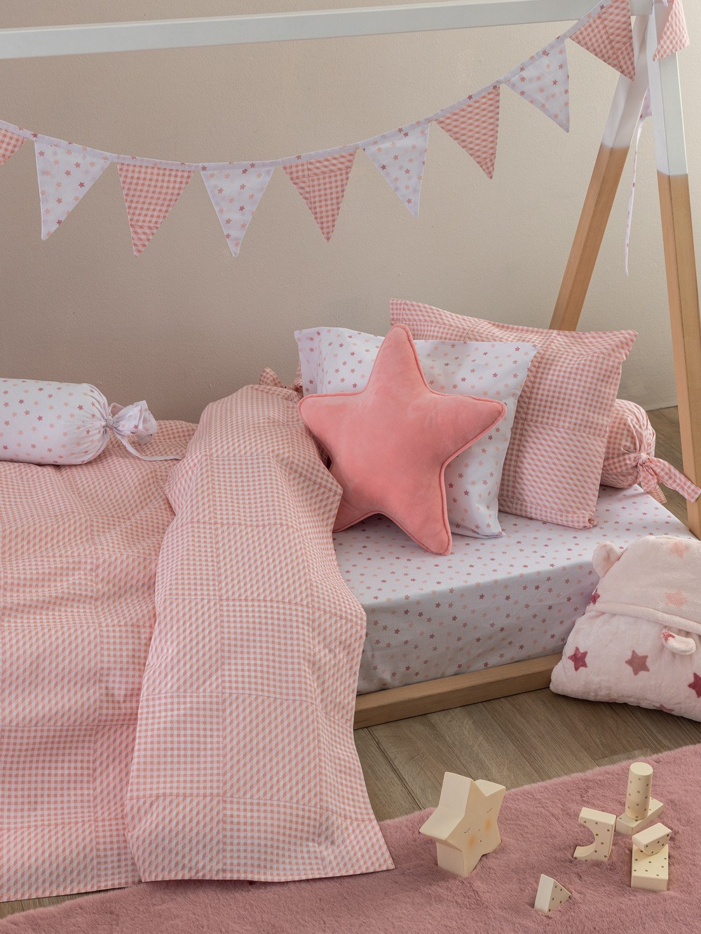 Palamaiki Σεντόνι Κούνιας Palamaiki BB100 Ροζ 130x170