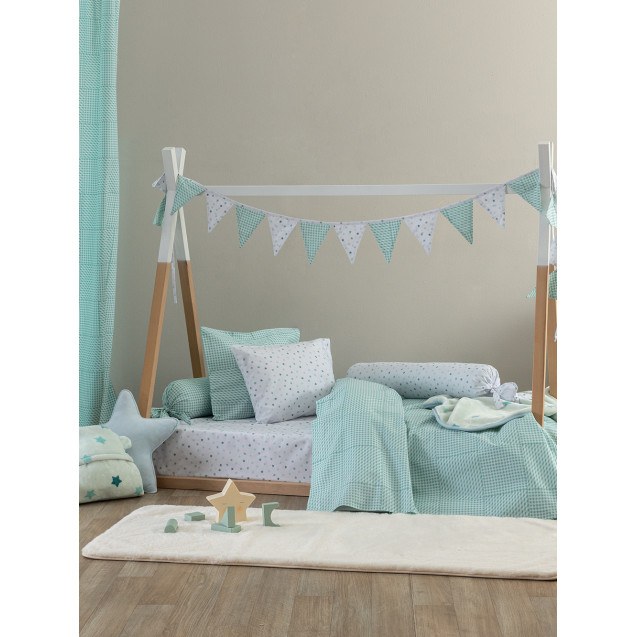 Σεντόνι Κούνιας με Λάστιχο Palamaiki BB100 Μπλε...