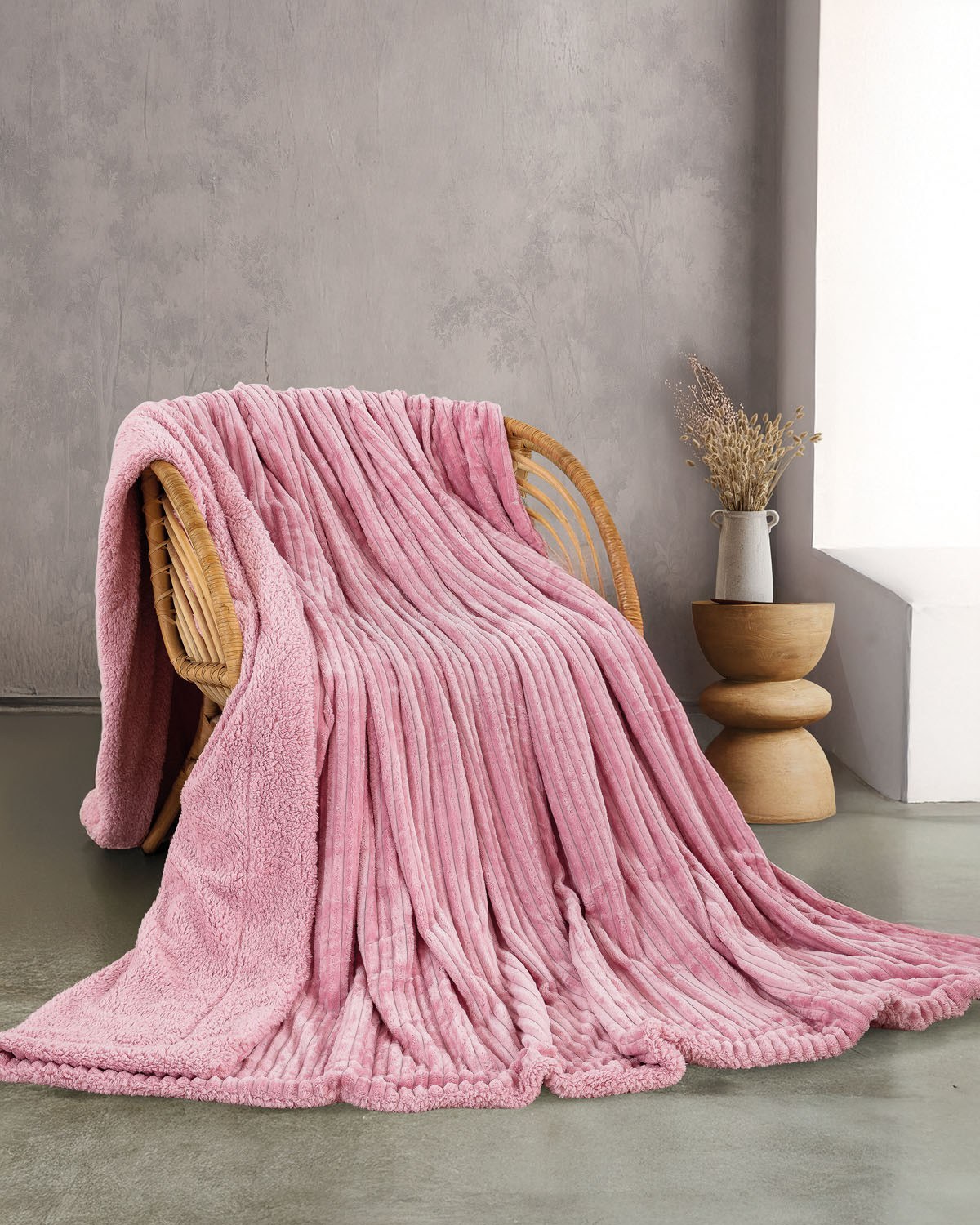 Κουβέρτα Γούνινη με Sherpa Υπέρδιπλη Rythmos Jollein Ρο