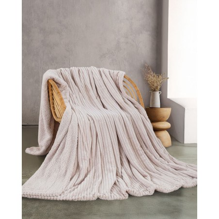 Κουβέρτα Γούνινη με Sherpa Υπέρδιπλη Rythmos Jollein Μπεζ 220x240