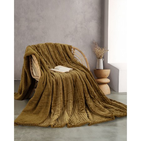 Κουβέρτα Γούνινη με Sherpa Υπέρδιπλη Rythmos Jollein Μπεζ 220x240