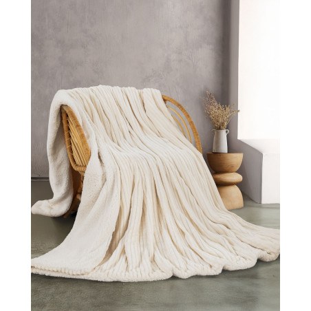 Κουβέρτα Γούνινη με Sherpa Υπέρδιπλη Rythmos Jollein Μπλε 220x240