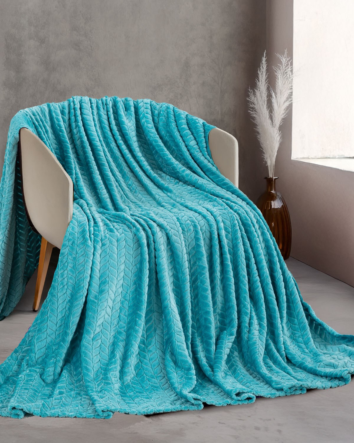 Κουβέρτα Fleece Υπέρδιπλη Rythmos Harmonie Τιρκουαζ 220