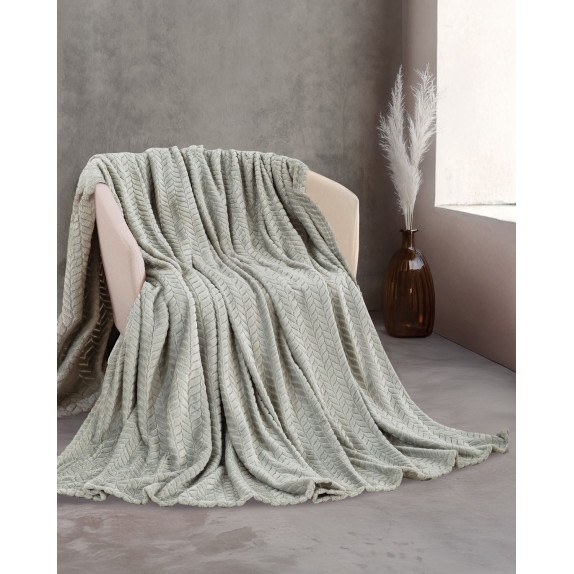 Κουβέρτα Fleece Υπέρδιπλη Rythmos Harmonie Γκρι 220x240