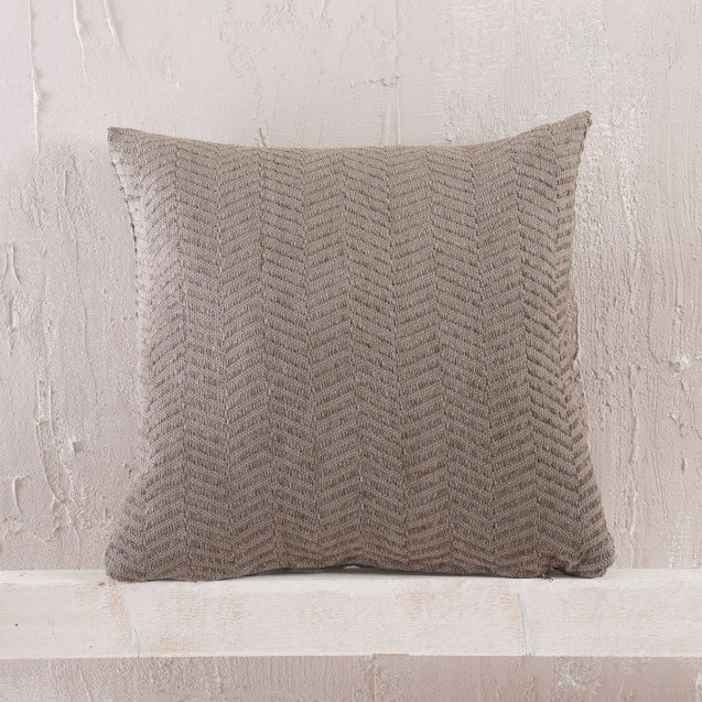 Μαξιλαροθήκη Διακόσμησης Rythmos Yard Καφε 40x40