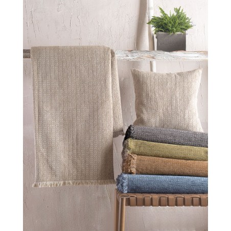 Μαξιλαροθήκη Διακόσμησης Rythmos Corvet Καφε 40x40