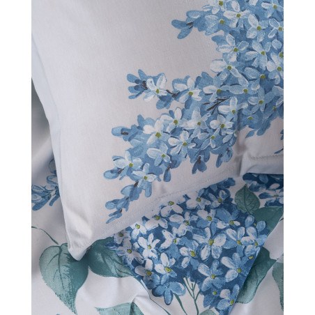 Σετ Σεντόνια King Size 4 Τεμαχίων Rythmos Eve  Μπλε 270x290