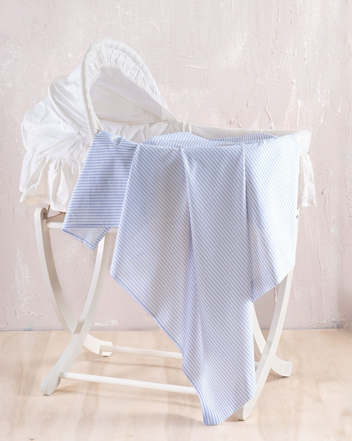 Σεντόνι Λίκνου Rythmos Motiv Γαλαζιο 80x110