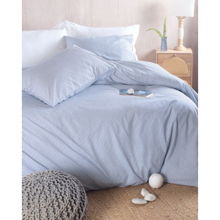 Σετ Σεντόνια King Size 4 Τεμαχίων Rythmos Motiv  Μπλε Σκουρο 270x290