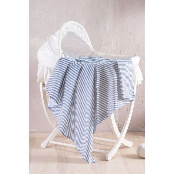 Σεντόνι Λίκνου Rythmos Motiv  Μπλε Σκουρο 80x110