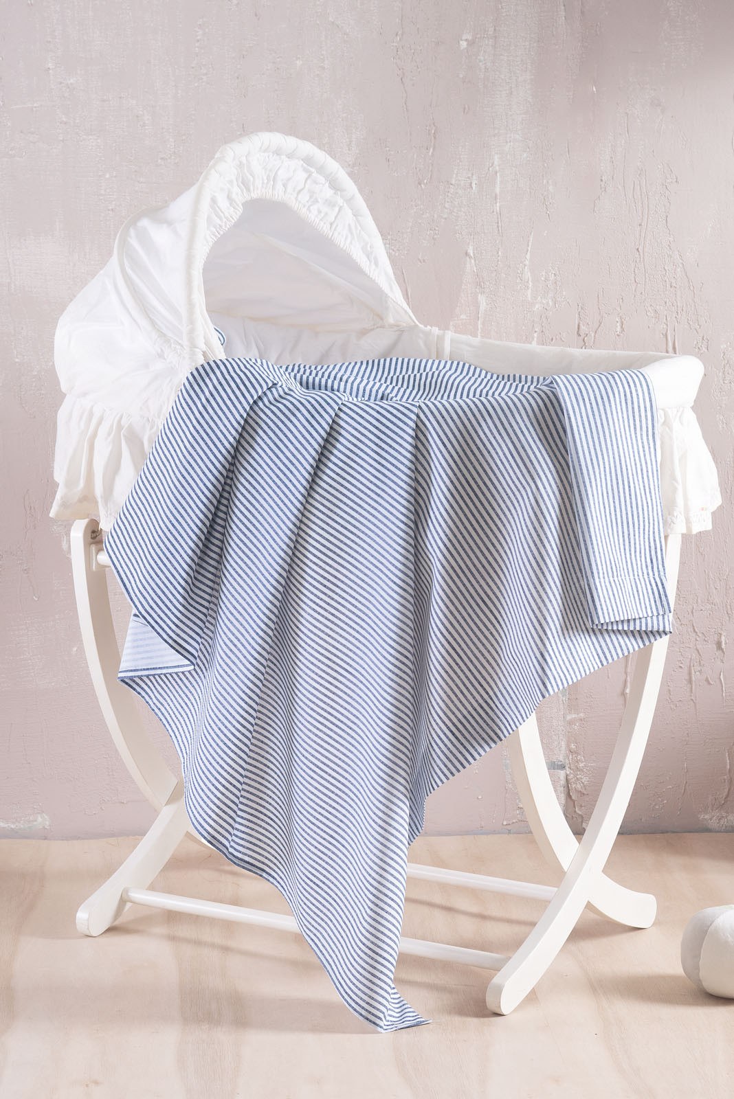 Σεντόνι Λίκνου Rythmos Motiv Μπλε Σκουρο 80x110