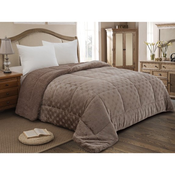 Κουβερτοπαπλωμα Υπερδιπλο 220x240 Adam Home (825) Brown