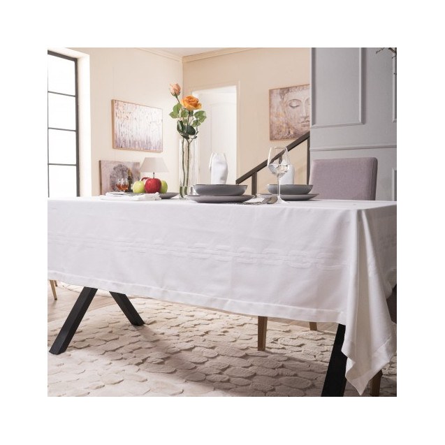 Τραπεζομάντηλο Teoran Albas 00 - 155 x 260 cm