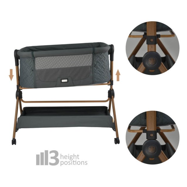 Λίκνο Bebe Stars Serenity 2 in 1 Smoked Grey...