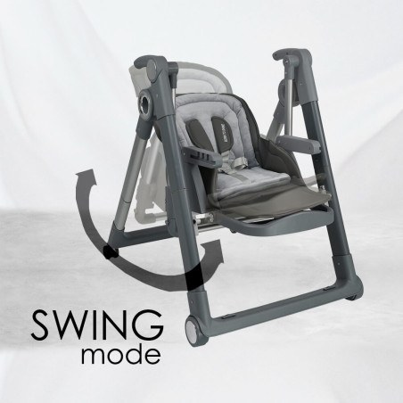 Καρέκλα Φαγητού-Κούνια Bebe Stars Yum-Yum 2σε1 Grey 870-186