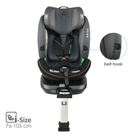 Κάθισμα Αυτοκινήτου Bebe Stars i-Apex i-Size 360° Grey 916-186