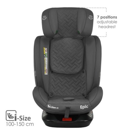 Κάθισμα Αυτοκινήτου  Bebe Stars Epic Isofix i-Size 360° Smoked Grey 921-186