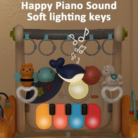 Γυμναστήριο-Περπατούρα Δραστηριοτήτων Bebe Stars  Piano Bear 2in1 4257