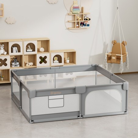 Πάρκο για μωρά ορθογώνιο Bebe Stars 180x200cm Playzen Grey 880-200