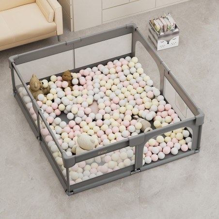 Πάρκο για μωρά ορθογώνιο Bebe Stars 180x200cm Playzen Grey 880-200