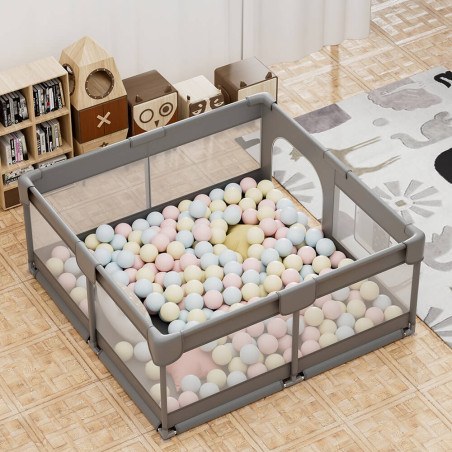 Πάρκο για μωρά τετράγωνο Bebe Stars 150x150cm Playzen Grey 880-100