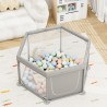 Παρκοκρέβατο Πολύγωνο Bebe Stars Nestilo Grey 889-100