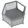 Παρκοκρέβατο Πολύγωνο Bebe Stars Nestilo Grey 889-100