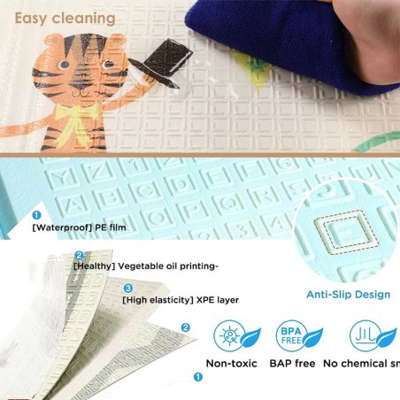 Χαλάκι δραστηριοτήτων διπλής όψης 150x150x1cm 100-503