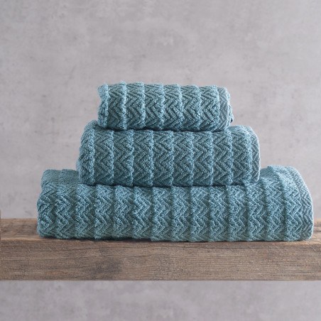 Σετ Πετσέτες 3 Τεμαχίων Rythmos(Συσκευασία Κουτιού) Thiva Πετρολ 30x50,50x90,70x140