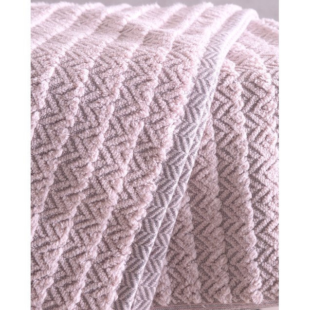 Σετ Πετσέτες 5 Τεμαχίων Rythmos Thiva Λευκο