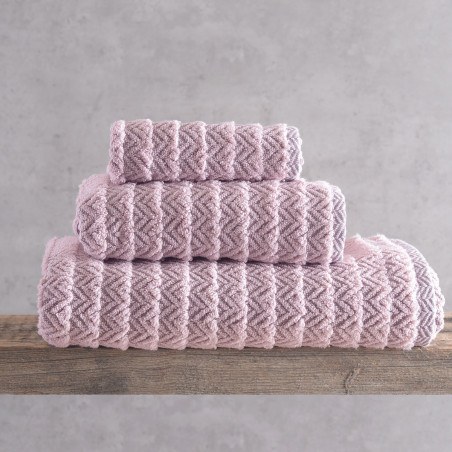 Σετ Πετσέτες 3 Τεμαχίων Rythmos(Συσκευασία Σακούλας) Thiva Πουδρα 30x50,50x90,70x140